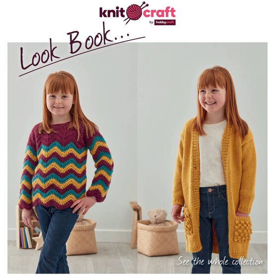 Knitcraft Children's Check Stitch Cardigan Pattern 0248 image number 3