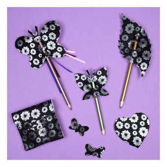 Black Metallic Spot EVA Foam Sheet 22.5cm x 30cm