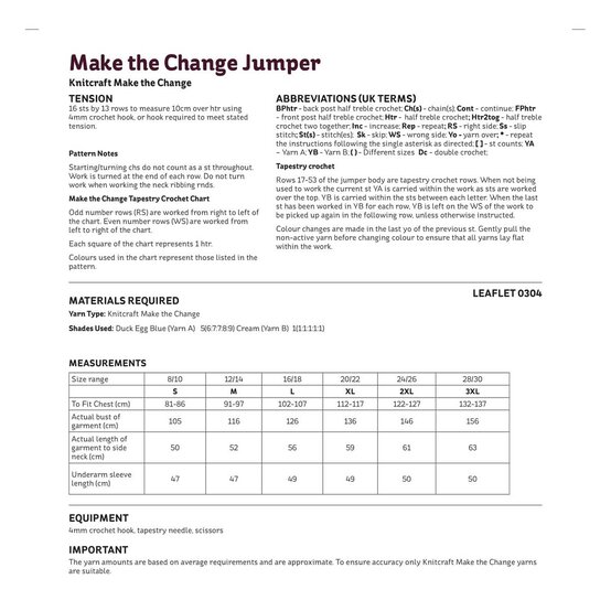 Knitcraft Make the Change Jumper Digital Pattern 0304 image number 4