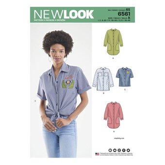 New Look Women's Shirt Sewing Pattern 6561