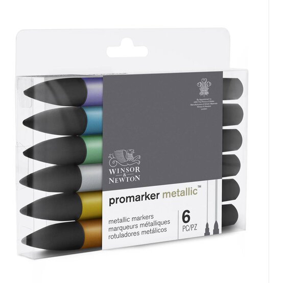 Winsor & Newton Promarker Metallic 6 Pack image number 4