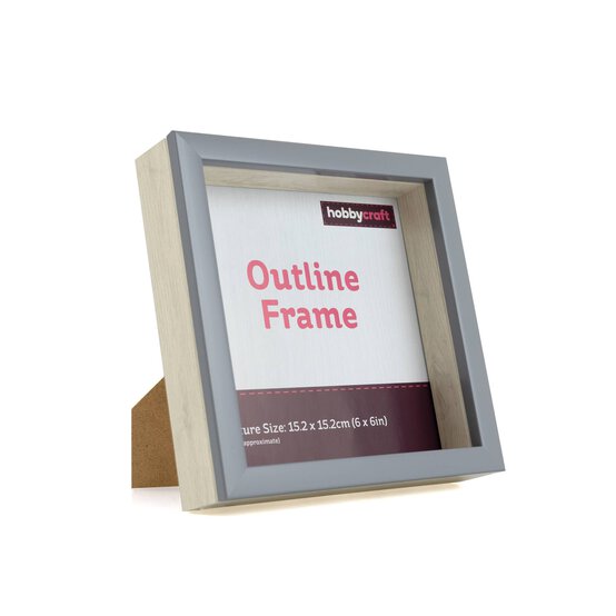 Grey Outline Frame 15cm x 15cm image number 1
