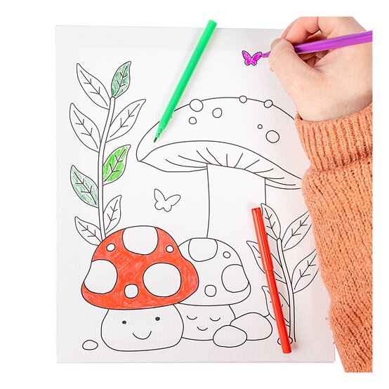 Mushroom Colour-in Canvas image number 3