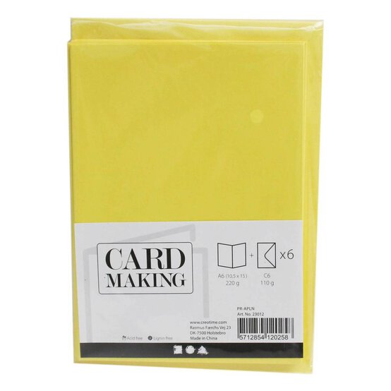 Yellow Cards  A6 6 Pack image number 2