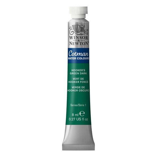 Winsor & Newton Cotman Hookers Green Dark Watercolour Tube 8ml (312) image number 1