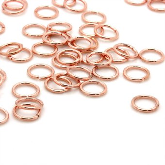 Beads Unlimited Rose Gold Plated Jump Rings 8mm 90 Pack