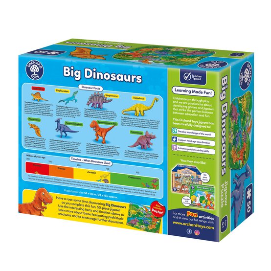 Orchard Toys Big Dinosaurs Jigsaw Puzzle 50 Pieces image number 3