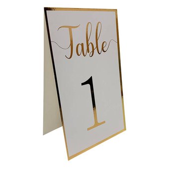 Gold Border Table Numbers 12 Pack