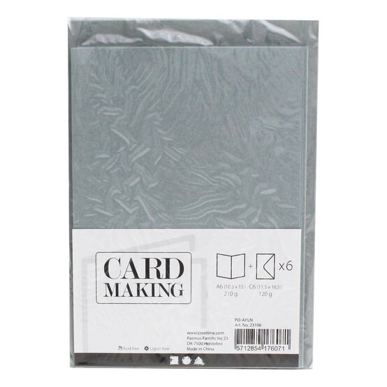 Grey Cards  A6 6 Pack image number 2