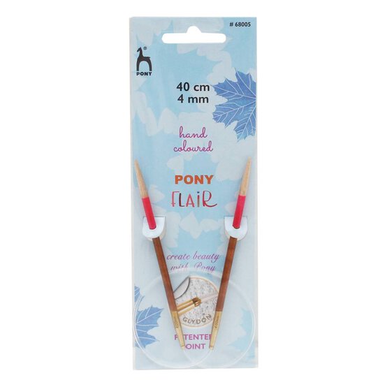 Pony Flair Circular Knitting Needles 40cm 4mm image number 2