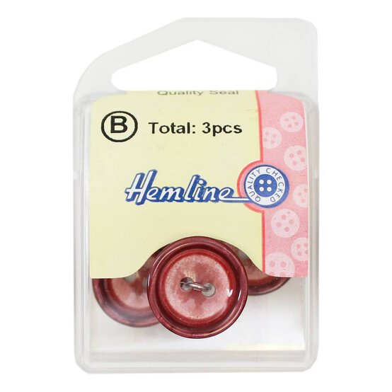 Hemline Wine Basic Knitwear Button 3 Pack image number 2
