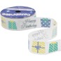 Blue Happy Birthday Satin Ribbon 19mm x 4m image number 3
