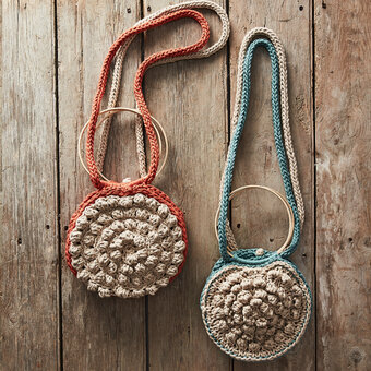 How to Knit or Crochet a Round Bobble Bag