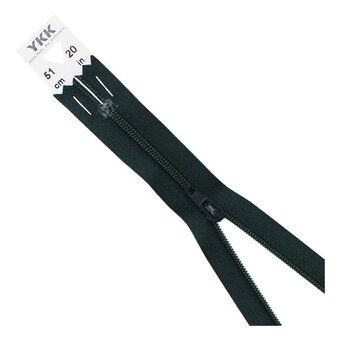 YKK Bottle Green Dress and Skirt Zip 51cm