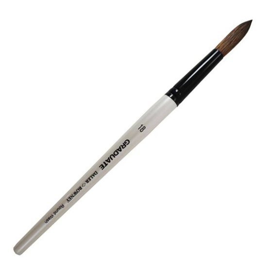 Daler-Rowney Pony & Synthetic Round Graduate Brush Size 18 White image number 1