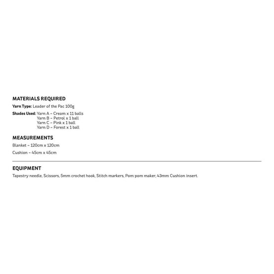 Knitcraft Vintage Granny Pom Pom Blanket and Cushion Digital Pattern 0047 image number 4