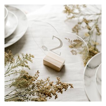 Clear Heart Acrylic Table Sign 18cm