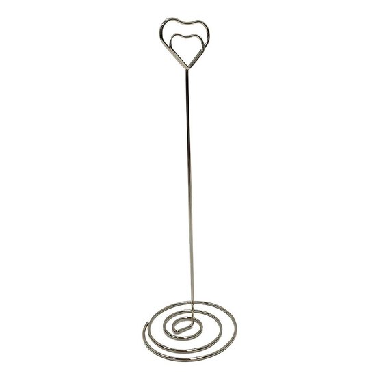 Silver Heart Table Number Stand image number 1