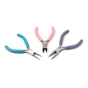 Pink Blue and Lilac Pliers Set 3 Pack