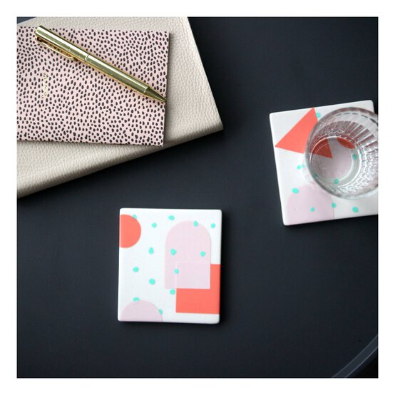 Glazed Ceramic Coasters 4 Pack image number 5