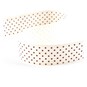White with Red Dots Cotton Ribbon 16mm x 3m image number 1