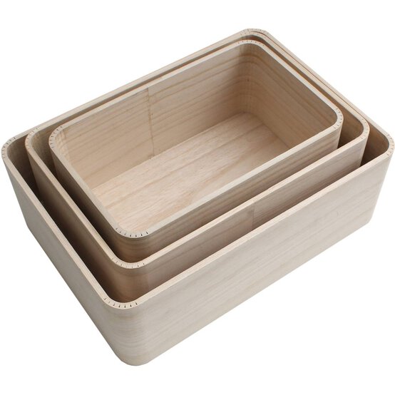 Wooden Deco Storage Set 3 Pieces image number 5