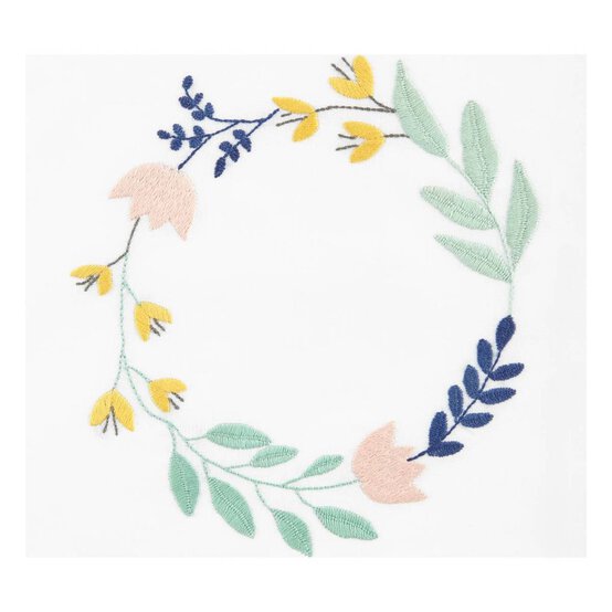 FREE PATTERN DMC Floral Wreath Embroidery 0054 image number 1