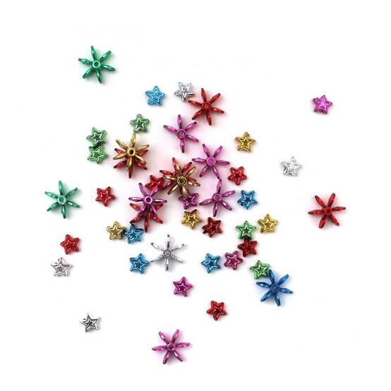 Metallic Mixed Acrylic Bead Waterfall Pack 50g image number 1