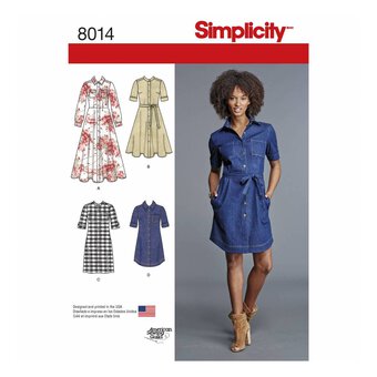 Simplicity Shirt Dress Sewing Pattern 8014 (16-24)