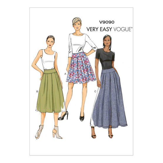 Vogue Women&rsquo;s Skirt Sewing Pattern V9090 (14-22) image number 1