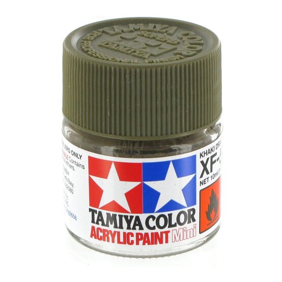 Tamiya Colour Acrylic Paint XF-51 Khaki Drab 10ml image number 1
