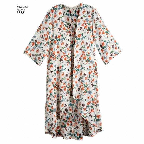 New Look Women's Kimono Sewing Pattern 6378 image number 4