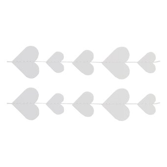 Bare Basics White Heart Mini Bunting 3m