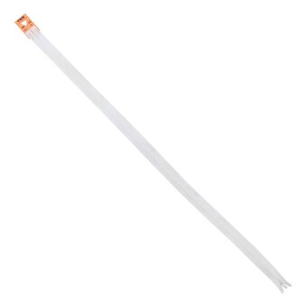 YKK White Concealed Zip 56cm