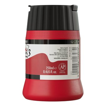 Daler-Rowney System3 Crimson Screen Printing Acrylic Ink 250ml