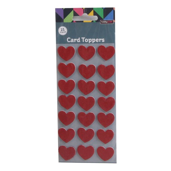 Ruby Heart Card Toppers 21 Pack image number 2