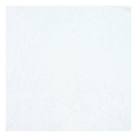 Cream Crushed Velour Fabric by the Metre image number 2