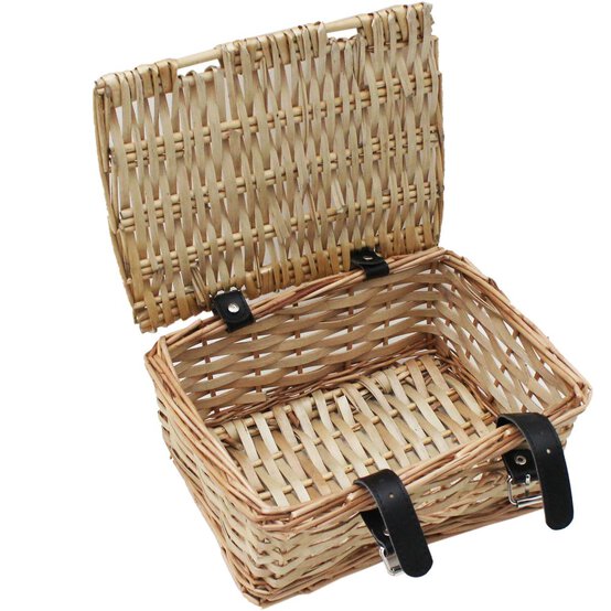 Small Brown Wicker Hamper 26cm x 21cm x 13cm image number 3