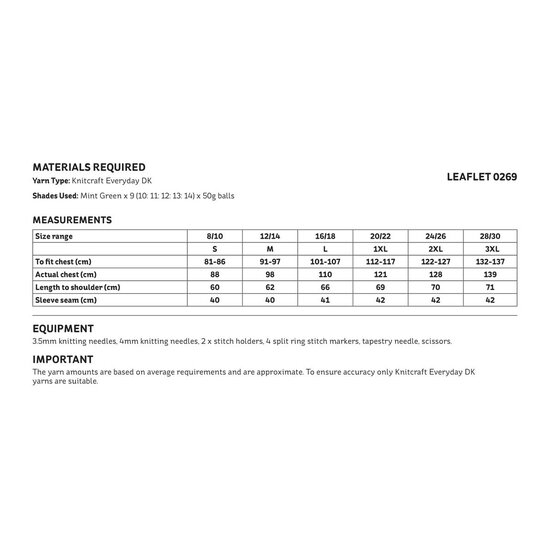 Knitcraft Harvest Jumper Digital Pattern 0269 image number 2