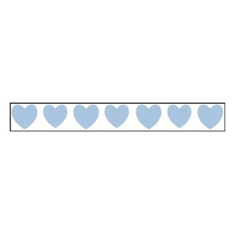 Baby Blue Heart Ribbon 16mm x 4m