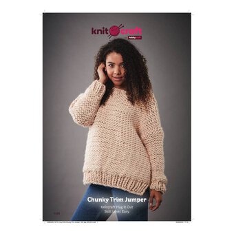 Knitcraft Chunky Trim Jumper Pattern 0199