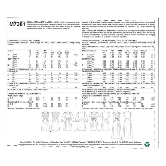 McCall&rsquo;s Women&rsquo;s Dress Sewing Pattern M7381 (XS-M) image number 2