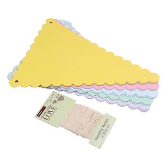 Pastel Scalloped Edge Bunting 5m