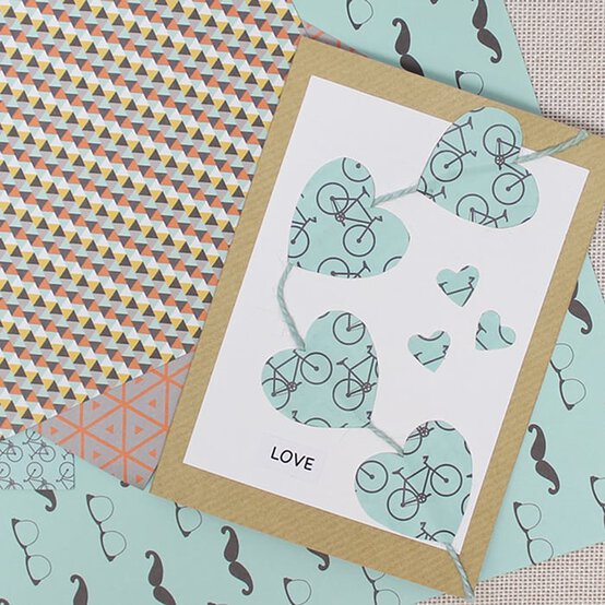 How to Make a String of Hearts Card image number 1