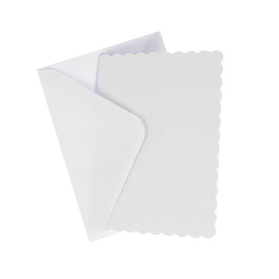 White Scalloped Cards  5 x 7 Inches 25 Pack image number 2
