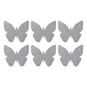 Silver Glitter Butterfly Toppers 6 Pack image number 1