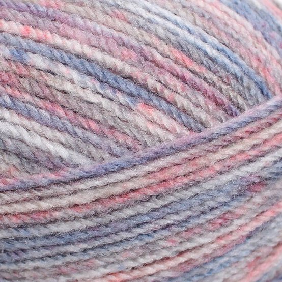 James C Brett Light Denim and Pink Stonewash DK Yarn 100g image number 4