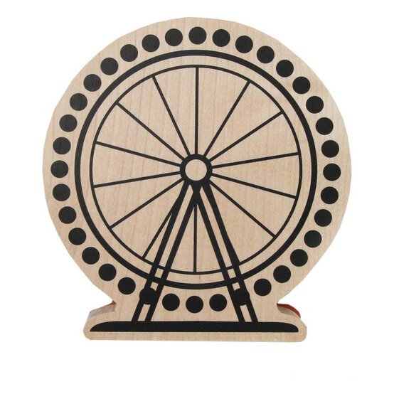 London Eye Wooden Stamp 11.5cm x 11cm image number 1