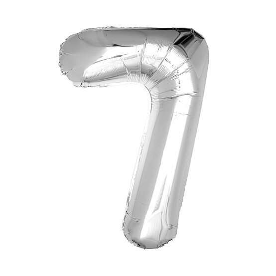 Extra Large Silver Foil Number 7 Balloon image number 1