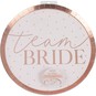 Ginger Ray Rose Gold Team Bride Paper Plates 8 Pack image number 3